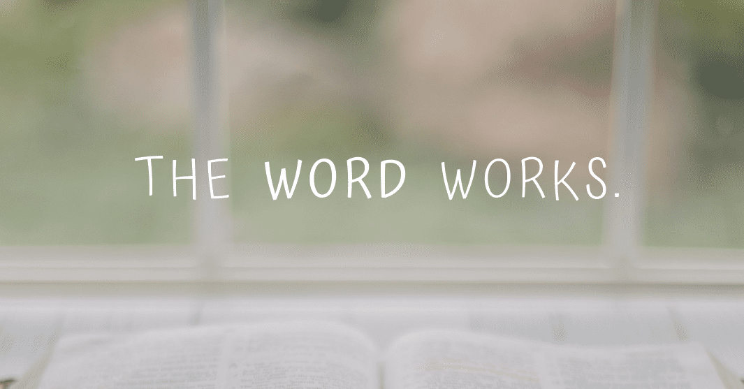 A book with the words, the word works.