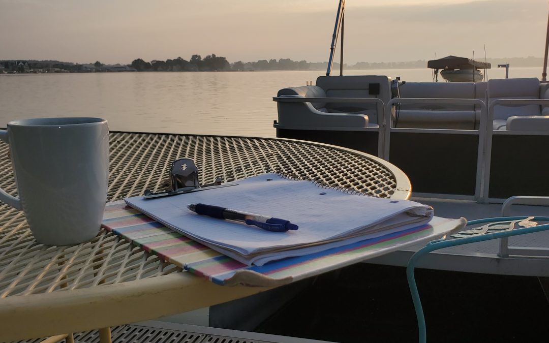 How do I write a book? I write by the lake.